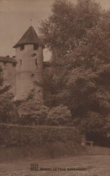 Morat.  La Tour Bombardée. 1929 Vorderseite