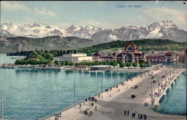 Luzern mit Alpen Vorderseite