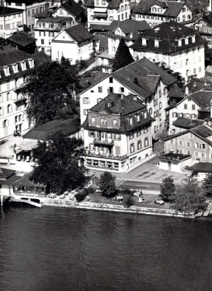 Hotel und Conditorei Seegarten, Gersau SZ - Flugaufnahmen Vorderseite