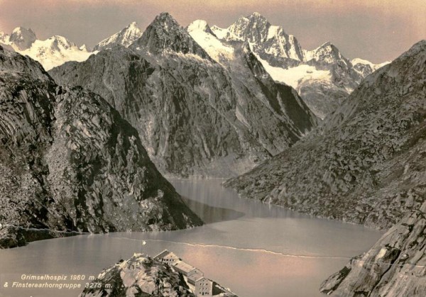 Finsteraarhorngruppe und Grimsel Hospiz Vorderseite