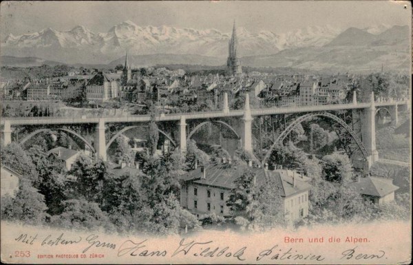 Bern und die Alpen Vorderseite