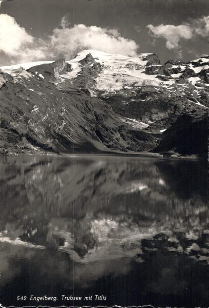 Engelberg. Trübsee mit Titlis (Trüebsee) Vorderseite