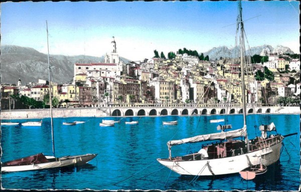 Menton-La vieille ville vue du port Vorderseite