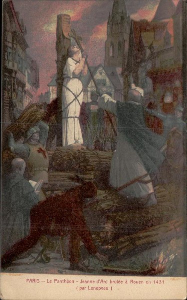 Jeanne d'Arc brulée à Rouen 1431 Vorderseite