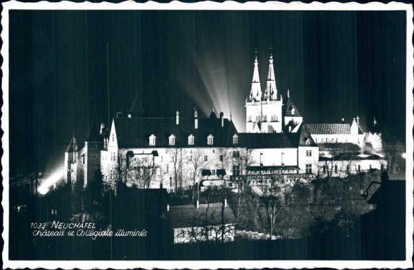Neuchâtel, Château et Collégiale illuminés Vorderseite