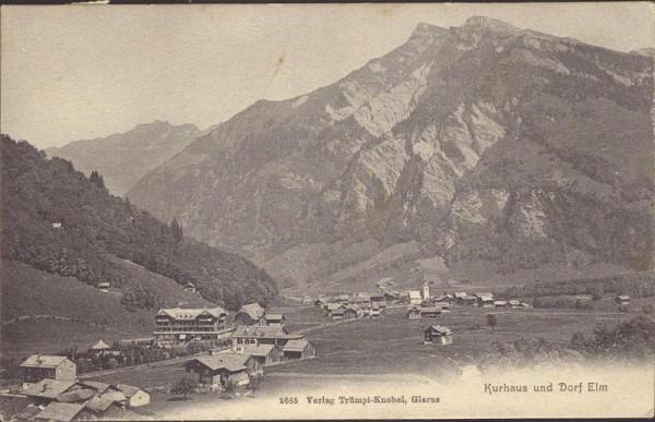 Kurhaus und Dorf Elm Vorderseite