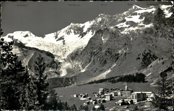 Saas-Fee - Feegletscher, Hohbalengletscher Vorderseite