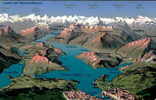 Luzern und Vierwaldstättersee Vorderseite