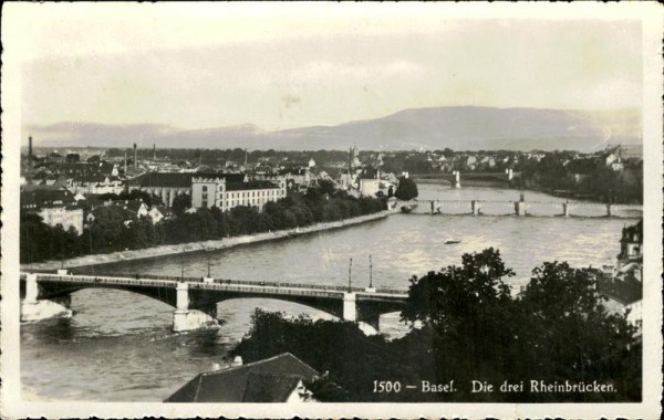 Basel/Die drei Rheinbrücken Vorderseite