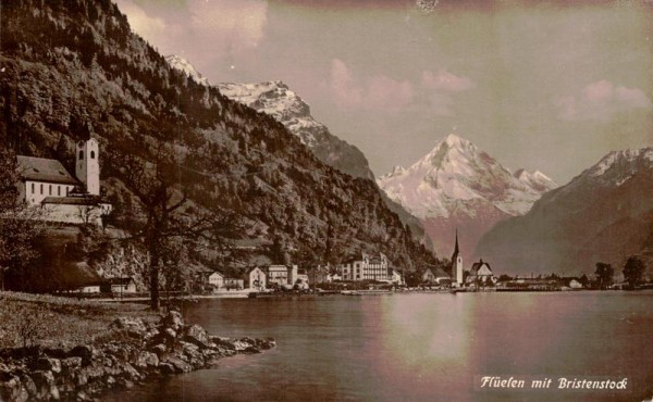 Flüelen mit Bristenstock Vorderseite