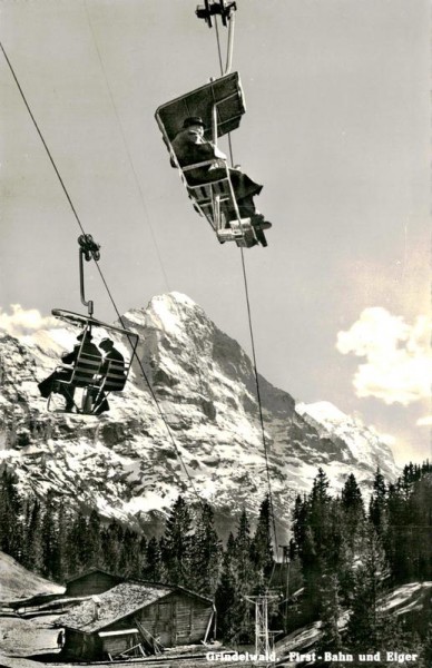 Grindelwald, First-Bahn und Eiger Vorderseite