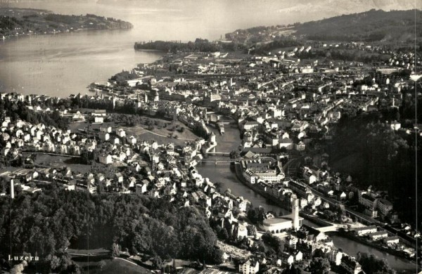 Luzern, Vogelperspektive Vorderseite