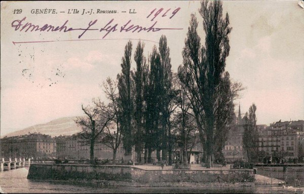 Genève, L'Ile de J.-j. Rousseau Rückseite