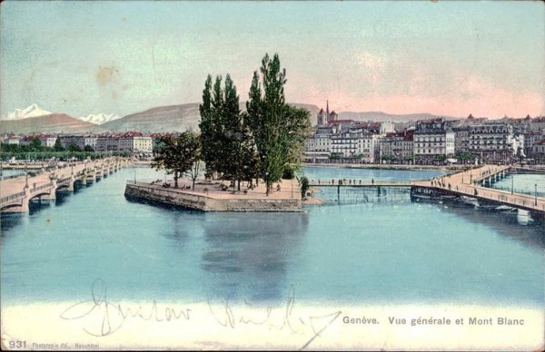 Genève, Vue générale et Mont Blac Vorderseite