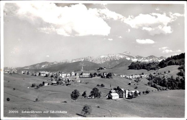 Schwellbrunn mit Säntiskette Vorderseite