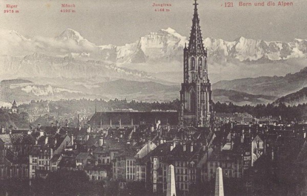 Bern und die Alpen Vorderseite