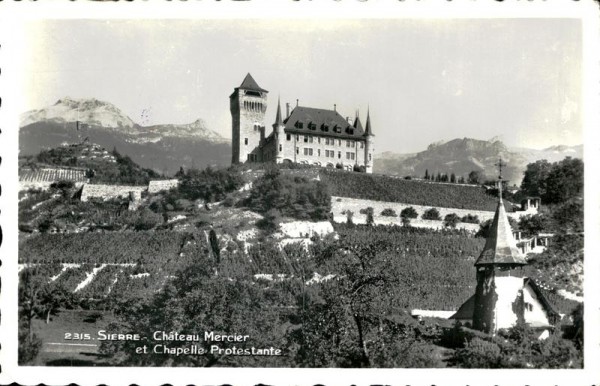 Château Mercier et Chapelle Protestante, Sierre Vorderseite