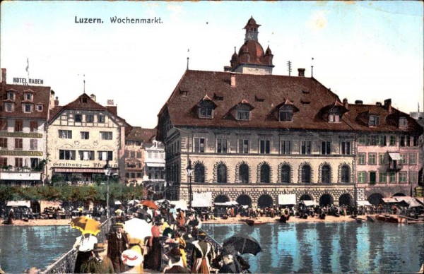 Luzern. Wochenmarkt. Vorderseite