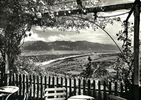 Meldegg, Blick auf Rheinebene und Vorarlberg Vorderseite