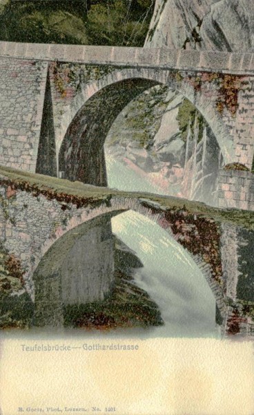 Teufelsbrücke, Gotthardstrasse Vorderseite