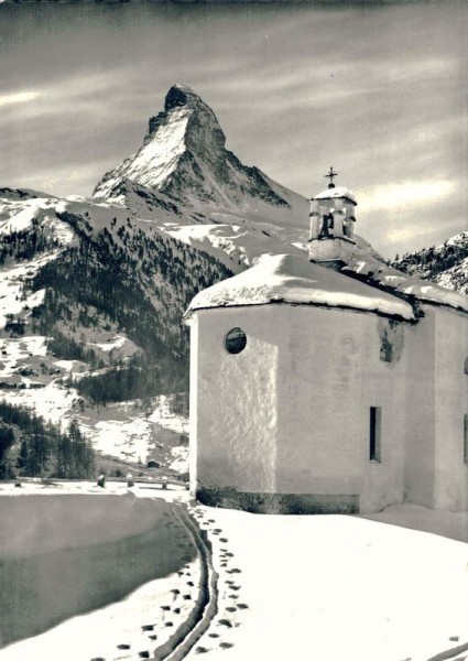 Zermatt, Winkelmatten mit Matterhorn Vorderseite