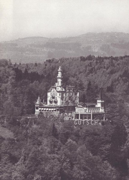 Hotel Restaurant Chateau Gütsch, Luzern  -  Flugaufnahmen Vorderseite