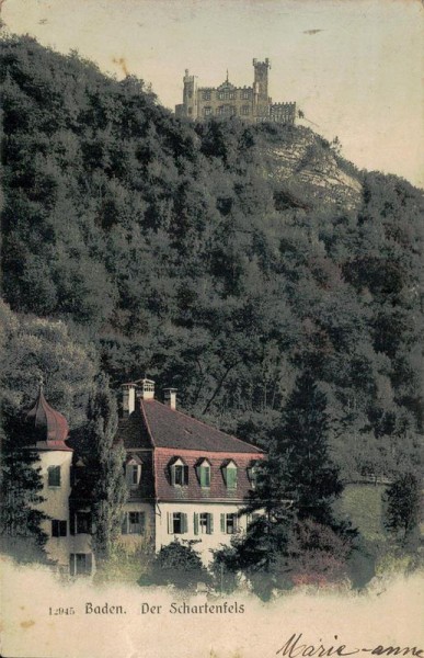 Baden, Der Schartenfels Vorderseite