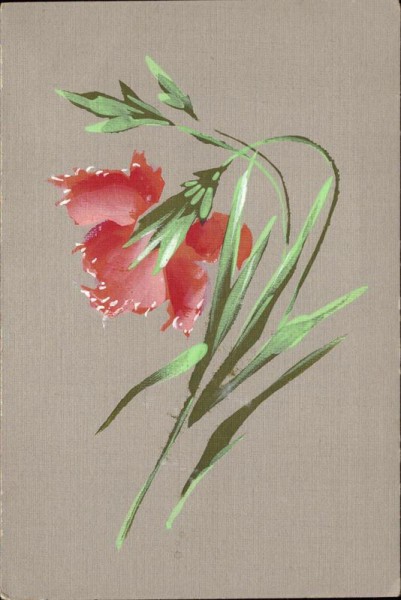 Blumen, handgemalt Vorderseite