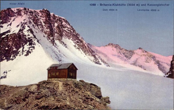 Britania-Klubhütte und Kessengletscher Vorderseite