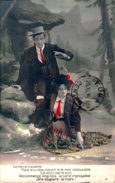 Carmen et Escamillo, 1914 Vorderseite