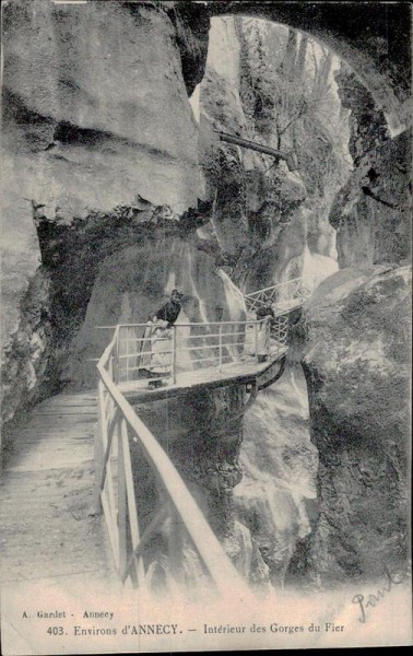 Environs d'Annecy. - Intérieur des Gorges du Fier Vorderseite
