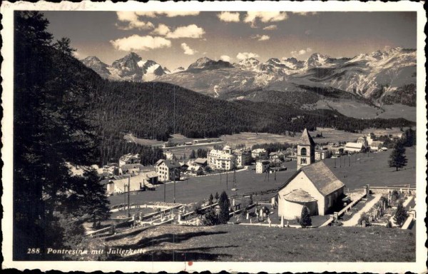 Pontresina mit Julierkette Vorderseite