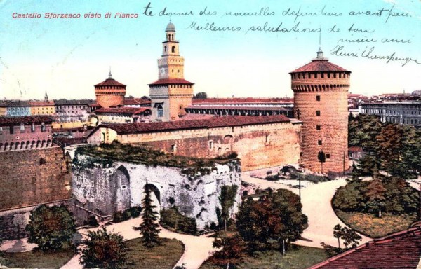 Castello Sforzesco visto di Fianco Vorderseite