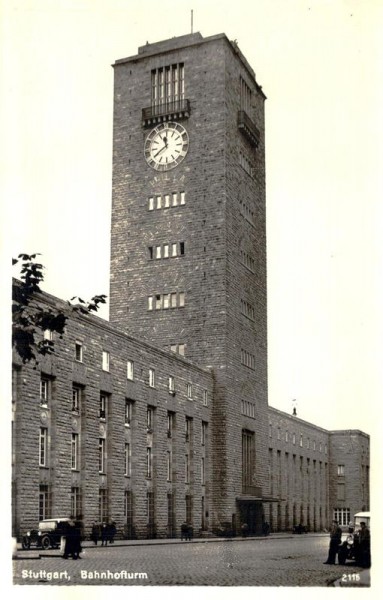 Stuttgart, Bahnhofturm Vorderseite