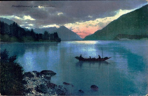 Abendstimmung am Brienzersee Vorderseite
