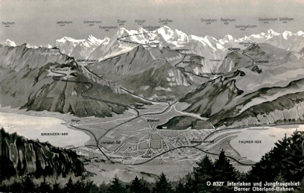 Interlaken und Jungfraugebiet Vorderseite
