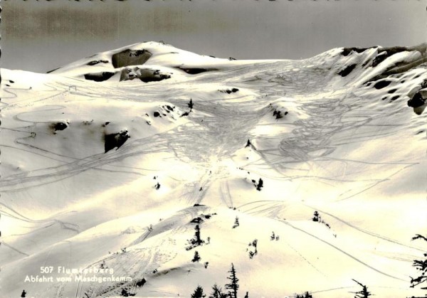 Flumserberg, Abfahrt vom Maschgenkamm Vorderseite