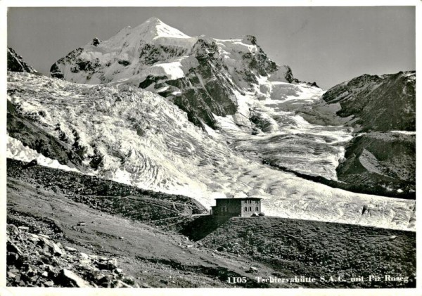 Tschiervahütte mit Piz Roseg Vorderseite
