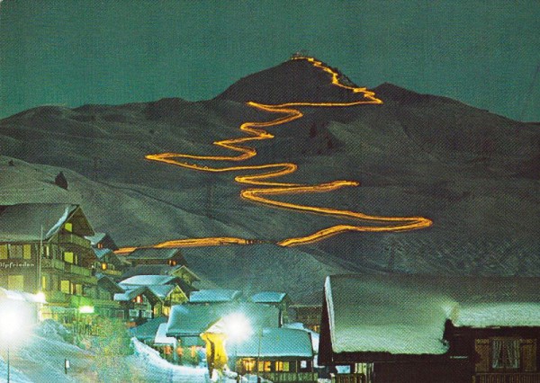 Bettmeralp (1930m) Flammenabfahrt vom Wurzenbord