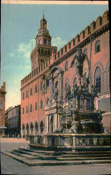 Bologna, Fontana del Nettuno Vorderseite