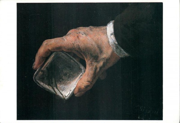 Adolph Menzel, le Main droite du peintre tenant un godet Vorderseite