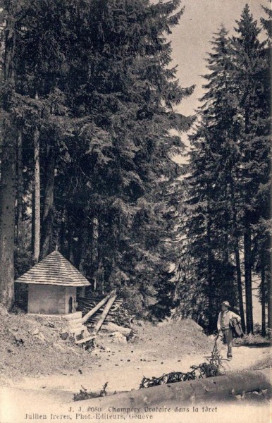 Champéry oratoire dans la foret Vorderseite