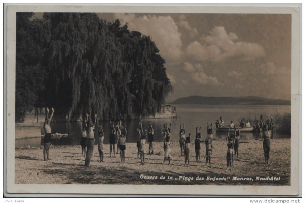 Neuchatel - Oeuvre de la "Plage des Enfants" Monruz - Kinder-Bad