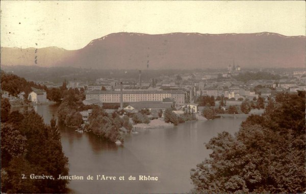 Genève/Jonction de l`Arve et du Rhone. Vorderseite