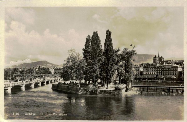 île J.J. Rousseau, Genève Vorderseite