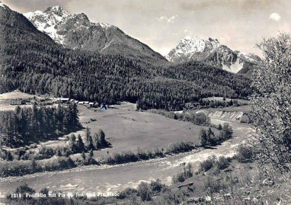 Pradella mit Pic St. Jon und Piz Pisoc Vorderseite
