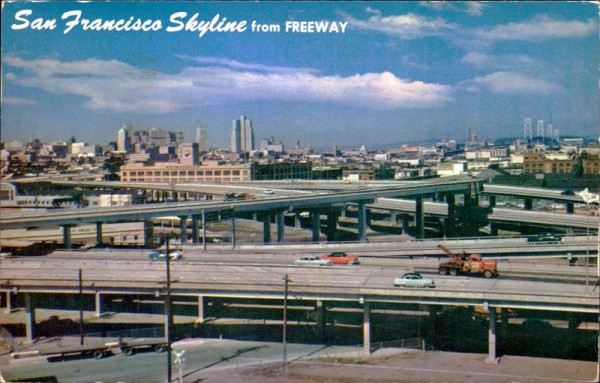 San Francisco Skyline from Freeway Vorderseite