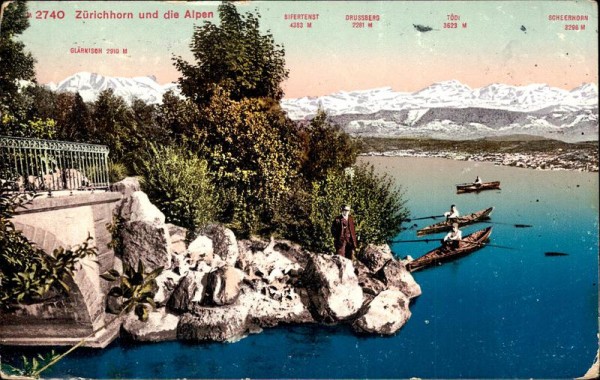 Zürichhorn und die Alpen Vorderseite