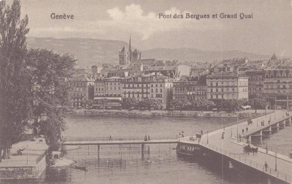 Genève, Pont des Bergues et Grand Quai Vorderseite