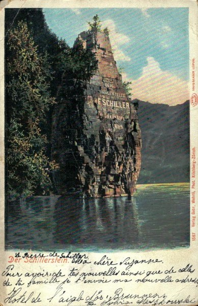 Der Schillerstein vor 1902 Vorderseite